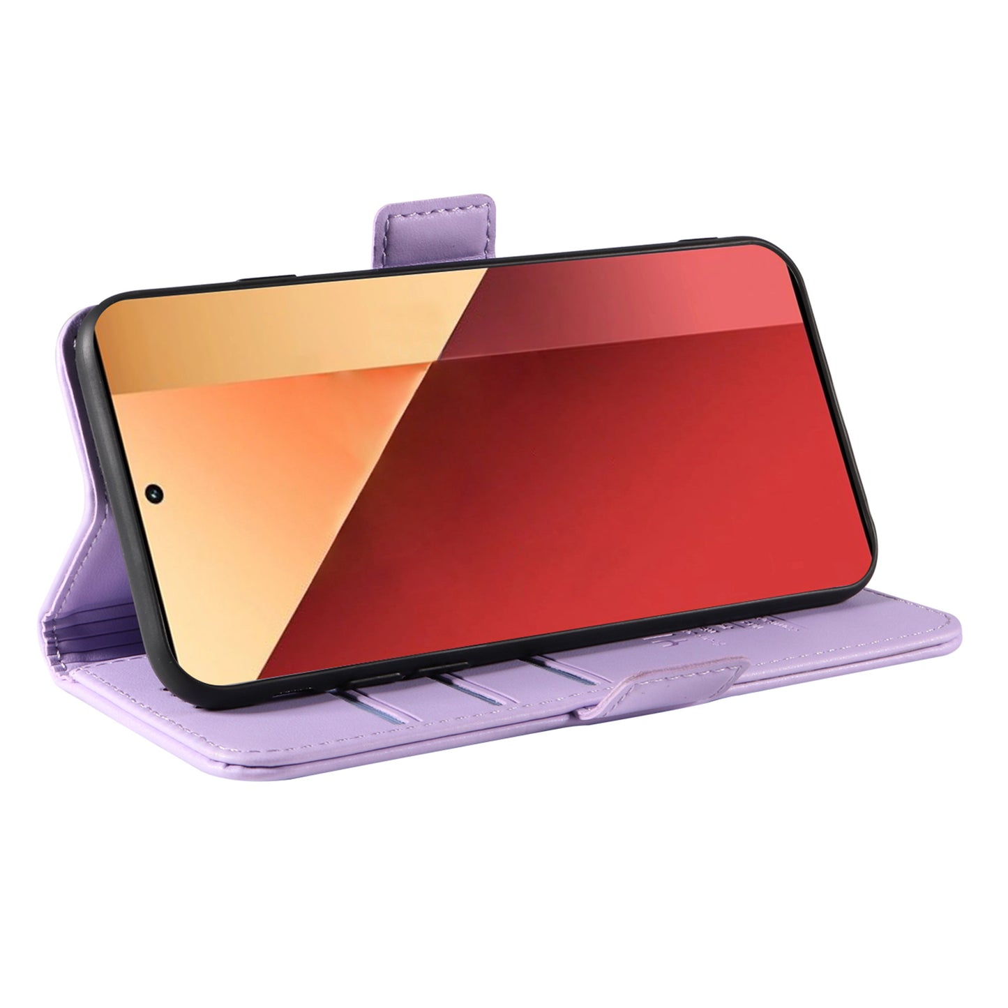 YIKATU YK-003 For Xiaomi Redmi Note 13 Pro 4G / Poco M6 Pro 4G Phone Case Stand Magnetic Protect Cover - Light Purple