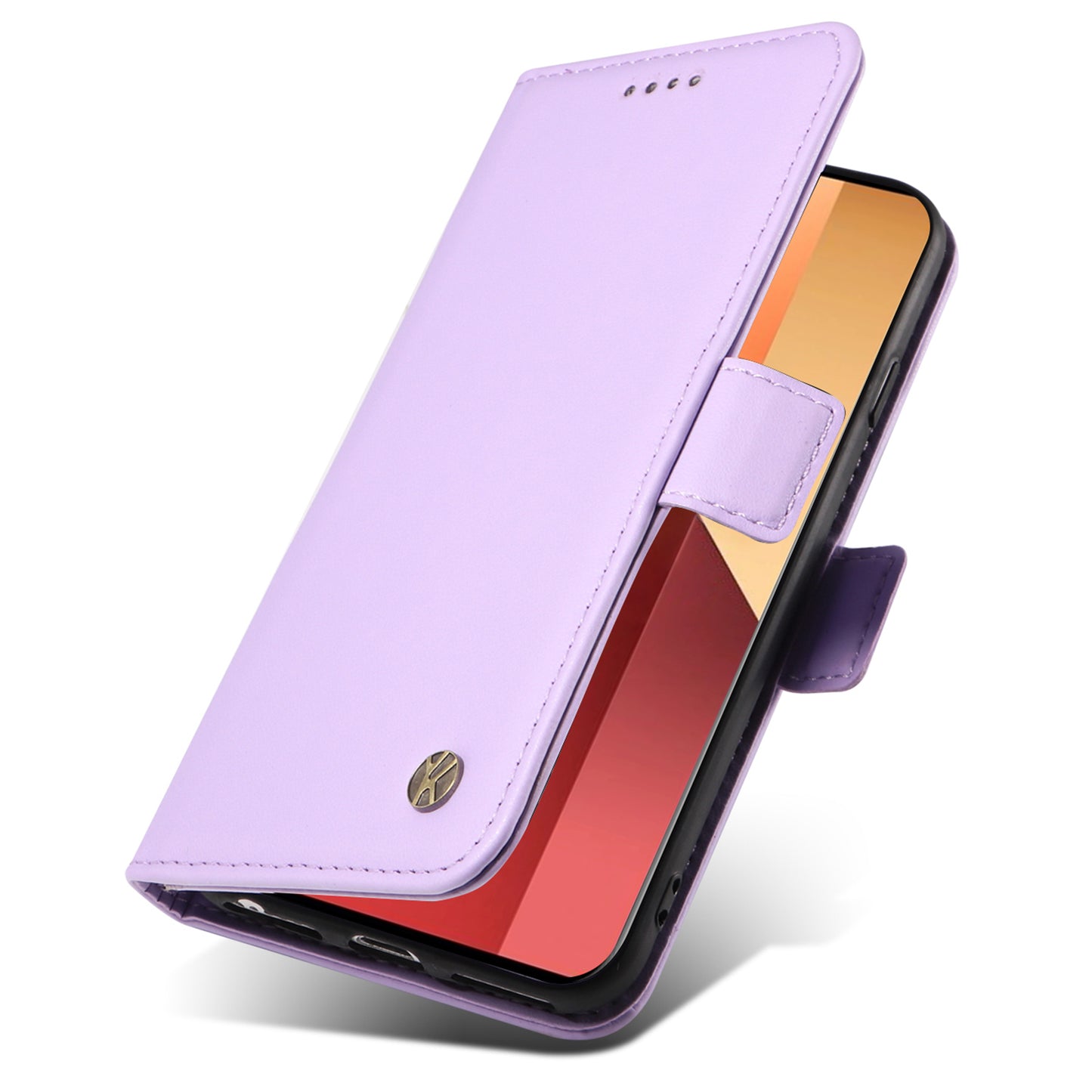 YIKATU YK-003 For Xiaomi Redmi Note 13 Pro 4G / Poco M6 Pro 4G Phone Case Stand Magnetic Protect Cover - Light Purple