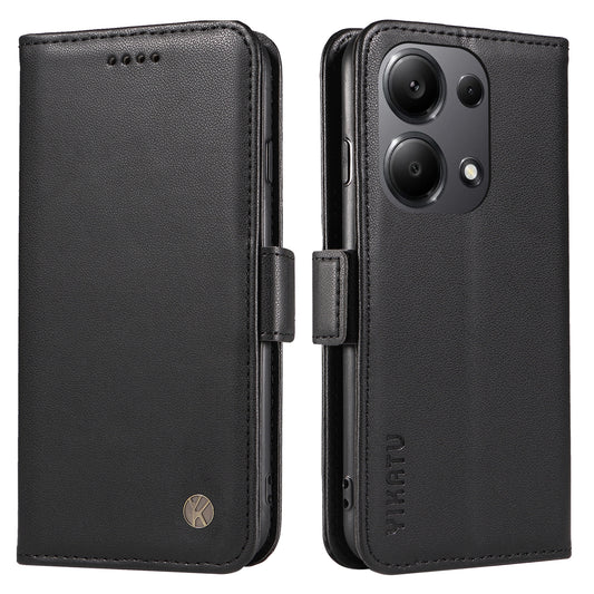 YIKATU YK-003 For Xiaomi Redmi Note 13 Pro 4G / Poco M6 Pro 4G Phone Case Stand Magnetic Protect Cover - Black