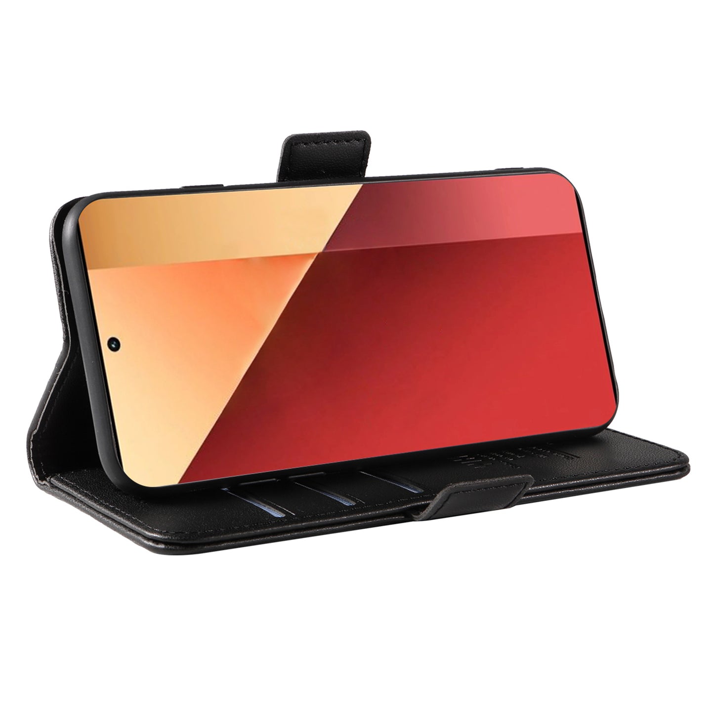YIKATU YK-003 For Xiaomi Redmi Note 13 Pro 4G / Poco M6 Pro 4G Phone Case Stand Magnetic Protect Cover - Black