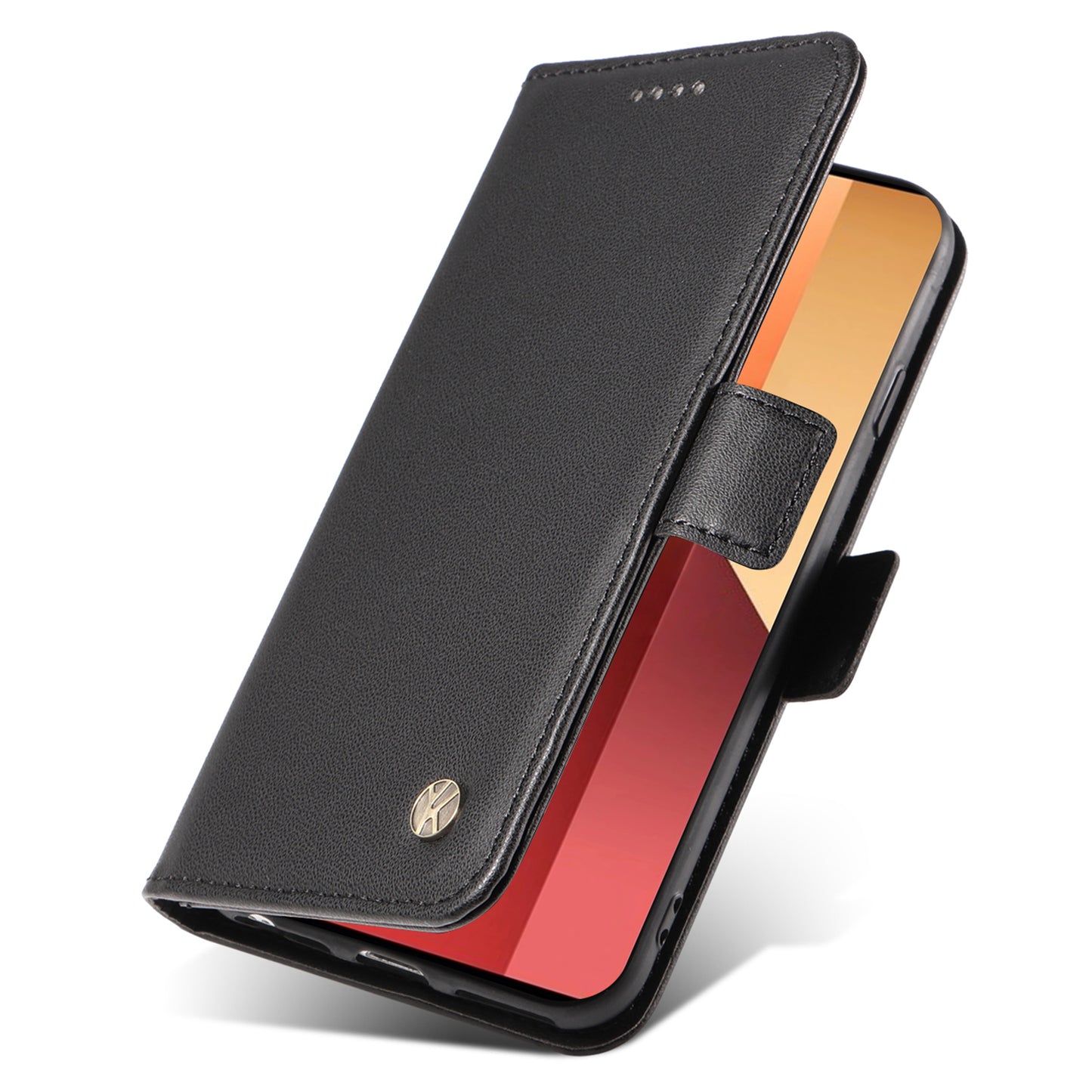 YIKATU YK-003 For Xiaomi Redmi Note 13 Pro 4G / Poco M6 Pro 4G Phone Case Stand Magnetic Protect Cover - Black