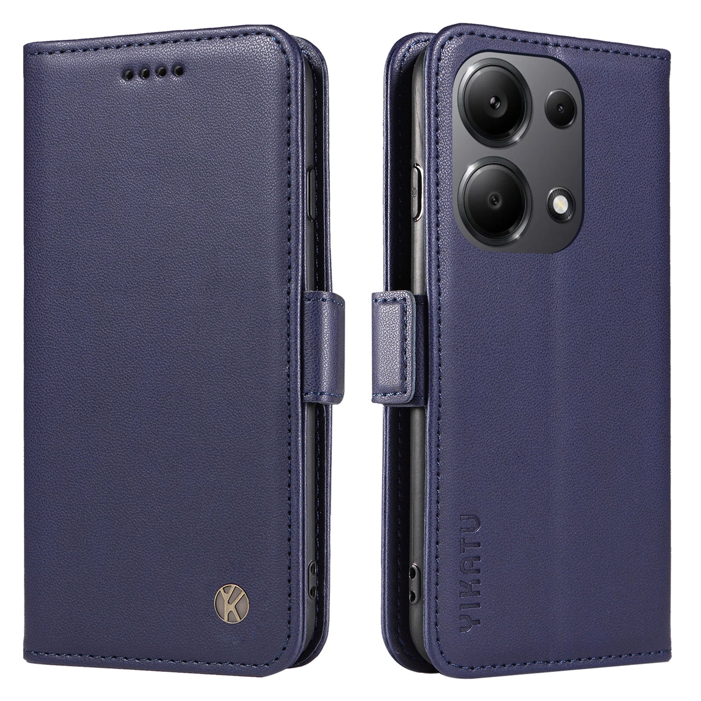 YIKATU YK-003 For Xiaomi Redmi Note 13 Pro 4G / Poco M6 Pro 4G Phone Case Stand Magnetic Protect Cover - Sapphire