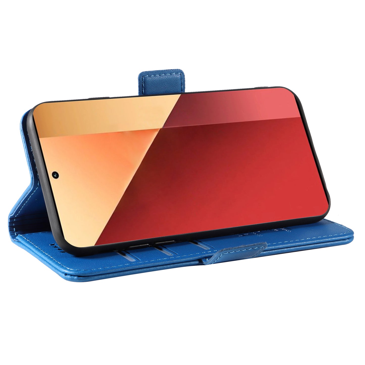 YIKATU YK-003 For Xiaomi Redmi Note 13 Pro 4G / Poco M6 Pro 4G Phone Case Stand Magnetic Protect Cover - Sky Blue