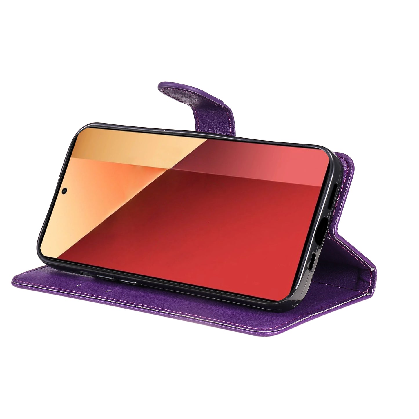 KT Leather Series-2 for Xiaomi Redmi Note 13 Pro 4G / Poco M6 Pro 4G Case Solid Color Leather Phone Shell - Purple