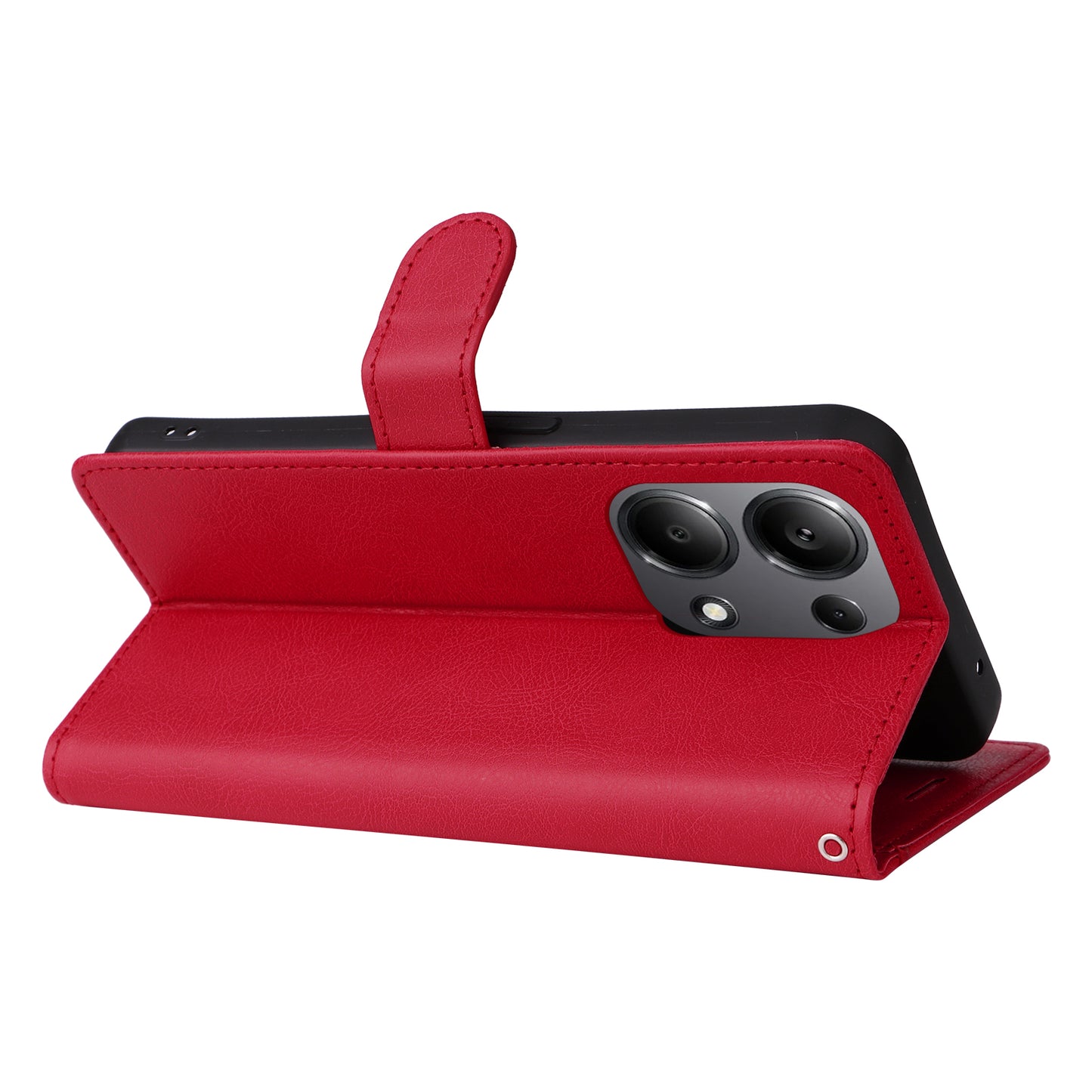 KT Leather Series-2 for Xiaomi Redmi Note 13 Pro 4G / Poco M6 Pro 4G Case Solid Color Leather Phone Shell - Red