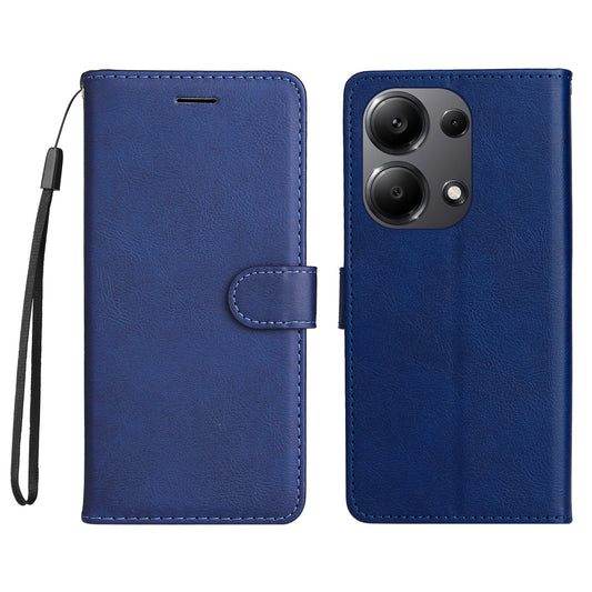 KT Leather Series-2 for Xiaomi Redmi Note 13 Pro 4G / Poco M6 Pro 4G Case Solid Color Leather Phone Shell - Blue