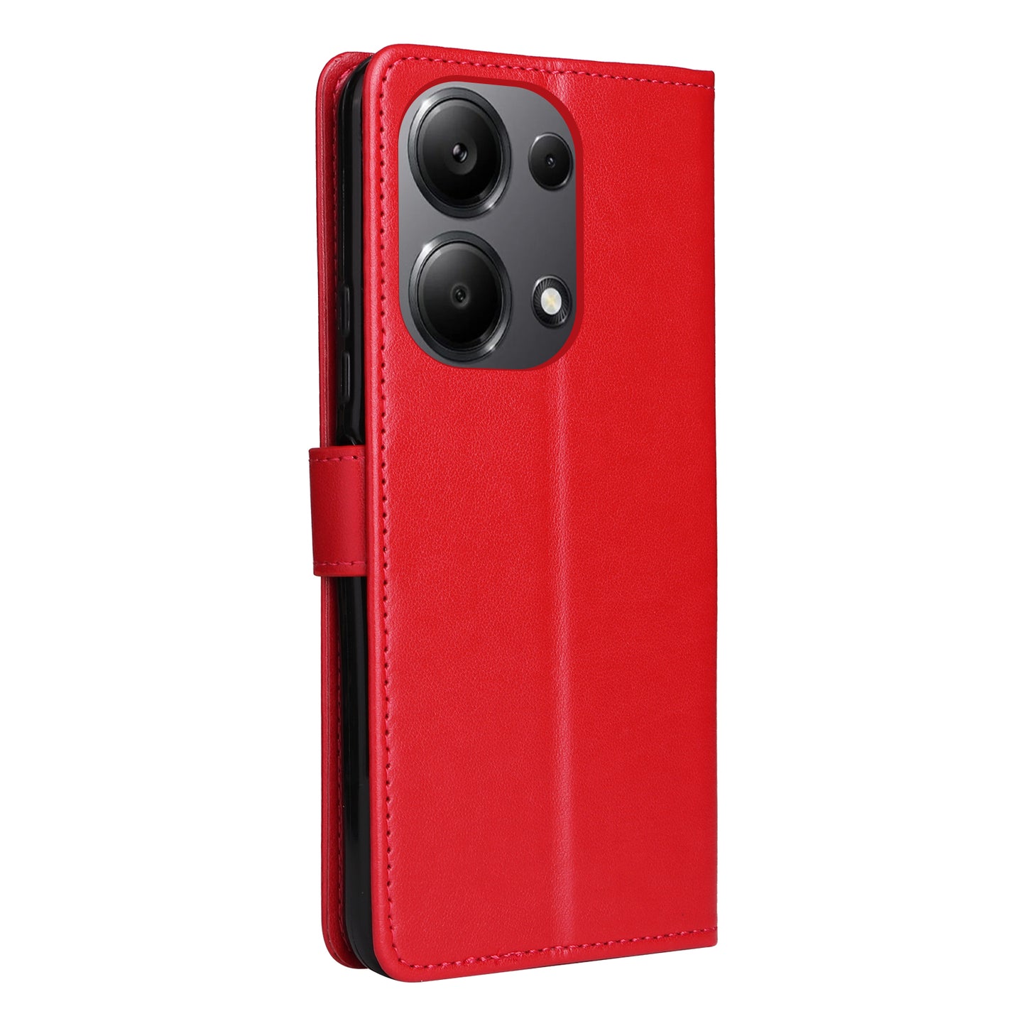 KT Imprinting Flower Series-4 For Xiaomi Redmi Note 13 Pro 4G / Poco M6 Pro 4G Phone Case with Cat Bee Pattern - Red