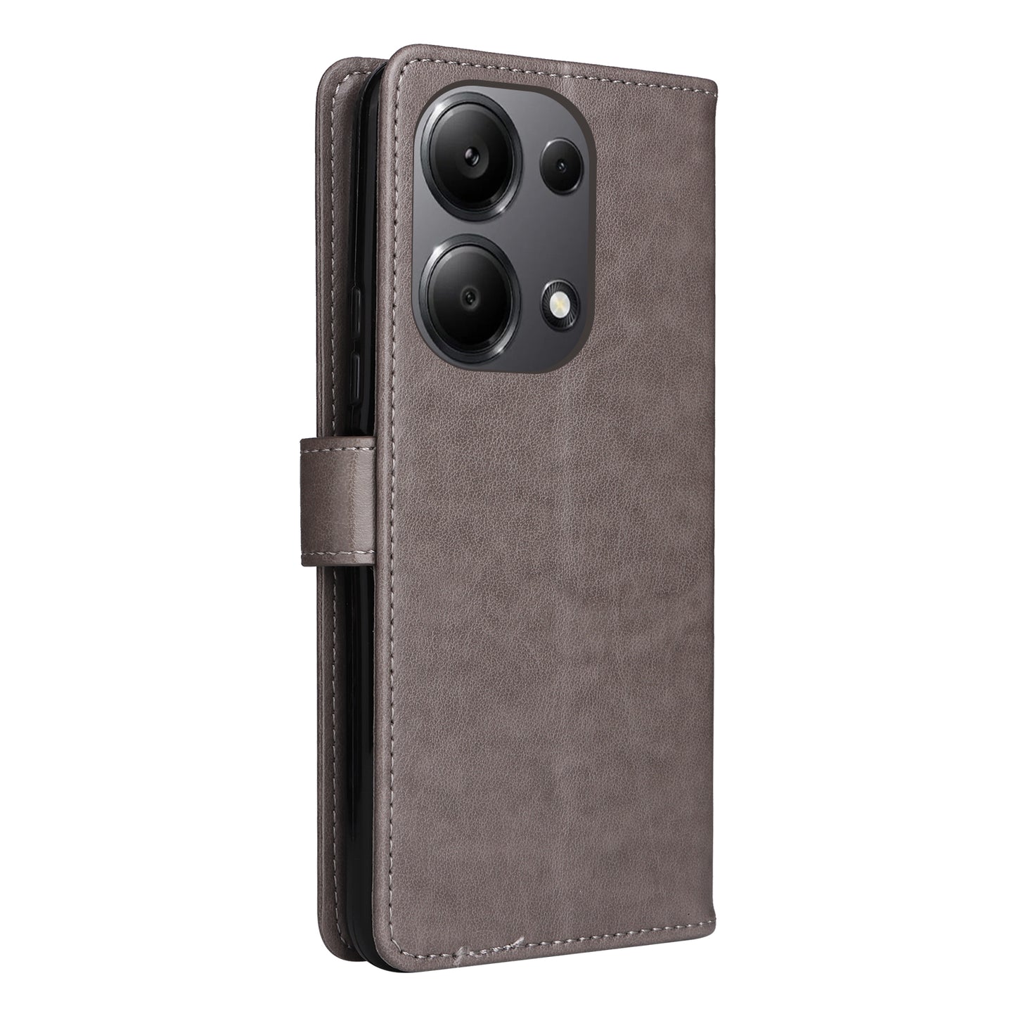 KT Imprinting Flower Series-4 For Xiaomi Redmi Note 13 Pro 4G / Poco M6 Pro 4G Phone Case with Cat Bee Pattern - Grey