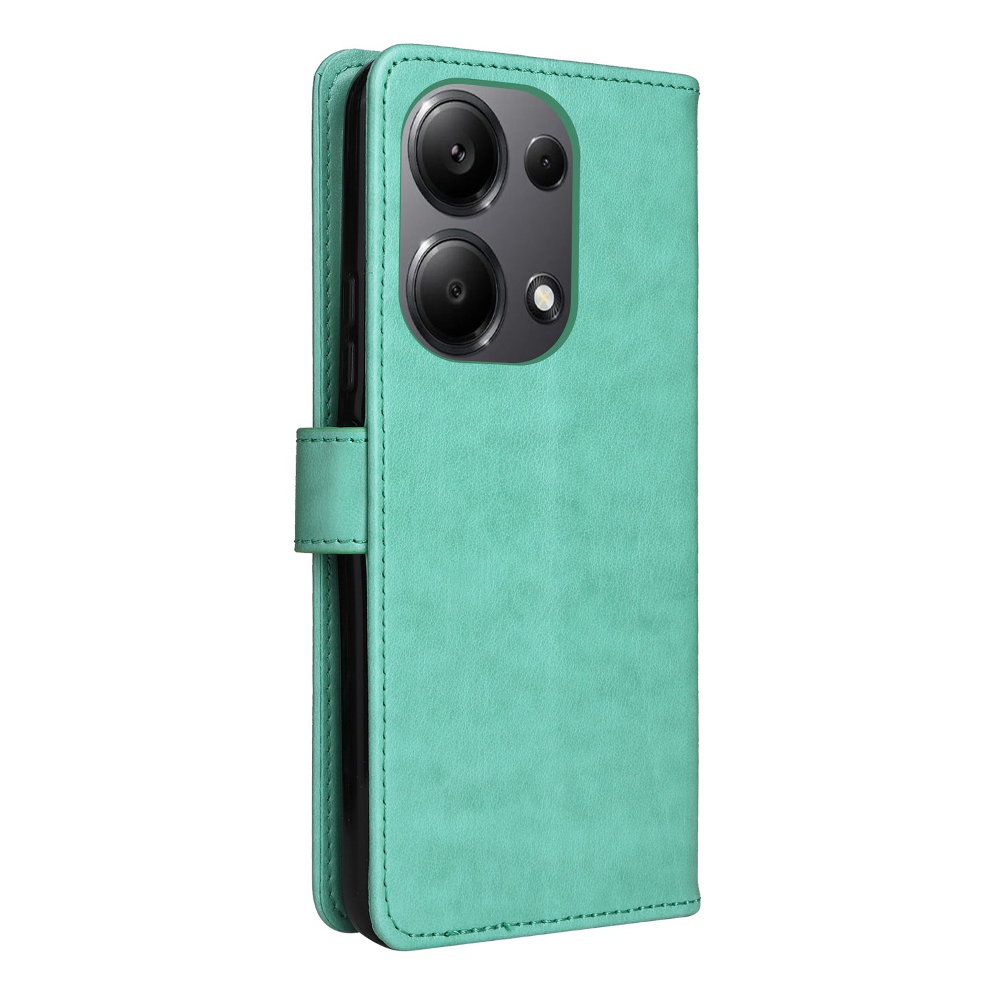 KT Imprinting Flower Series-4 For Xiaomi Redmi Note 13 Pro 4G / Poco M6 Pro 4G Phone Case with Cat Bee Pattern - Green