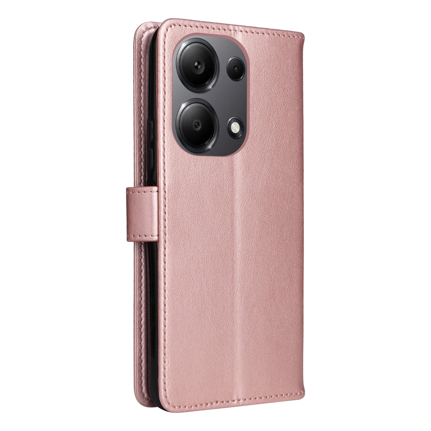 KT Imprinting Flower Series-4 For Xiaomi Redmi Note 13 Pro 4G / Poco M6 Pro 4G Phone Case with Cat Bee Pattern - Rose Gold