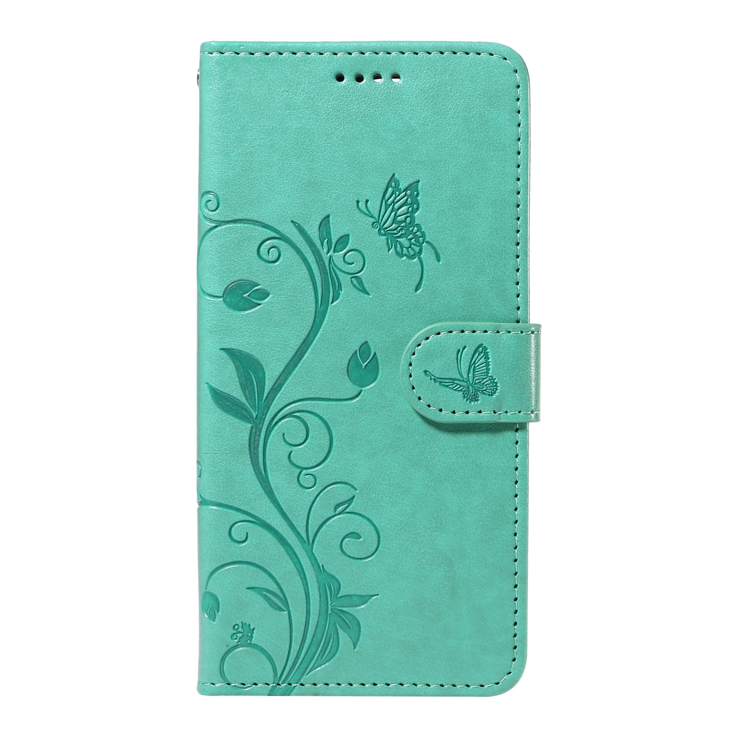 For Xiaomi Redmi Note 13 Pro 4G / Poco M6 Pro 4G Case Butterfly Flower Pattern Wallet Style Phone Cover - Green