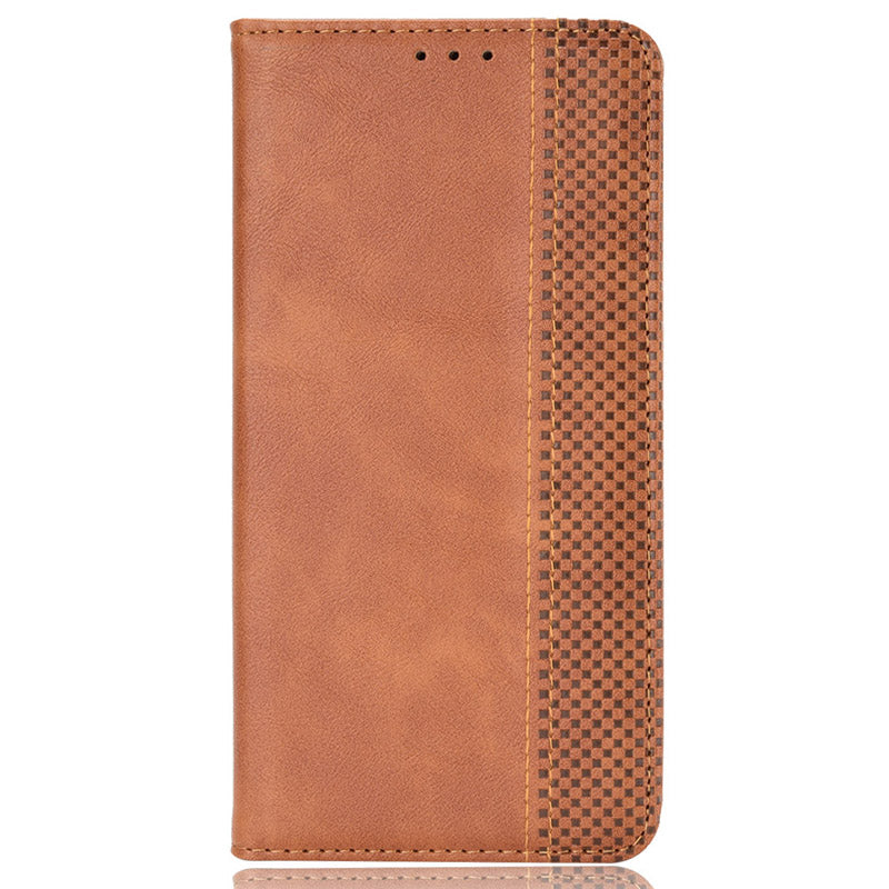 For Xiaomi Redmi Note 13 Pro 4G / Poco M6 Pro 4G Wallet Case Leather Vintage Phone Cover - Brown