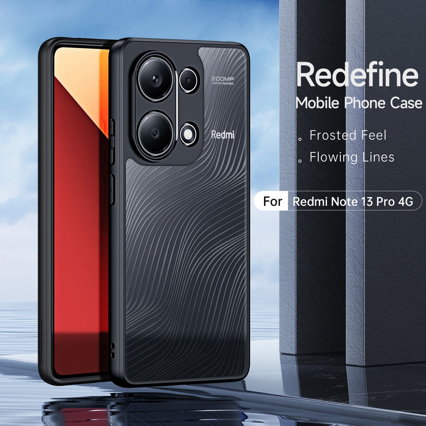 DUX DUCIS Aimo Series For Xiaomi Redmi Note 13 Pro 4G / Poco M6 Pro 4G Case PC+TPU Shockproof Phone Cover (REACH Certification) - Black
