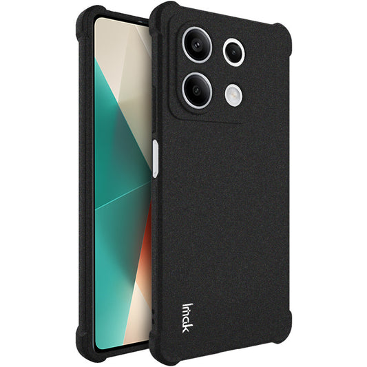 IMAK For Xiaomi Redmi Note 13 5G Matte Phone Case TPU Shock-Absorption Cover - Black