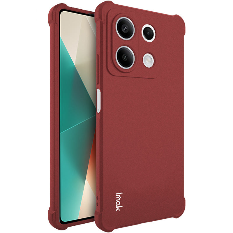 IMAK For Xiaomi Redmi Note 13 5G Matte Phone Case TPU Shock-Absorption Cover - Red