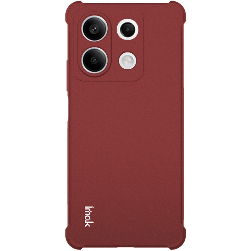 IMAK For Xiaomi Redmi Note 13 5G Matte Phone Case TPU Shock-Absorption Cover - Red