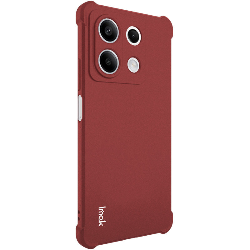 IMAK For Xiaomi Redmi Note 13 5G Matte Phone Case TPU Shock-Absorption Cover - Red