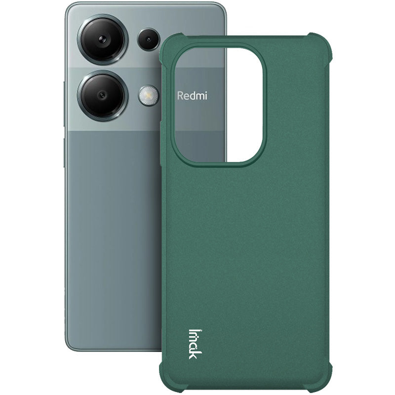 IMAK For Xiaomi Redmi Note 13 Pro 4G / Poco M6 Pro 4G Case Matte TPU Phone Cover Corners Fall Protection - Green