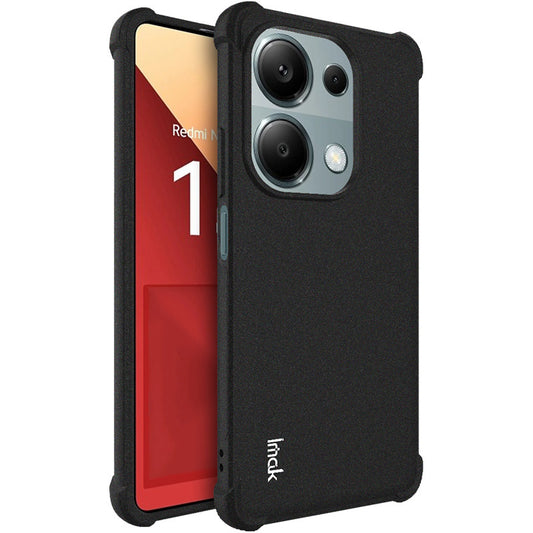 IMAK For Xiaomi Redmi Note 13 Pro 4G / Poco M6 Pro 4G Case Matte TPU Phone Cover Corners Fall Protection - Black