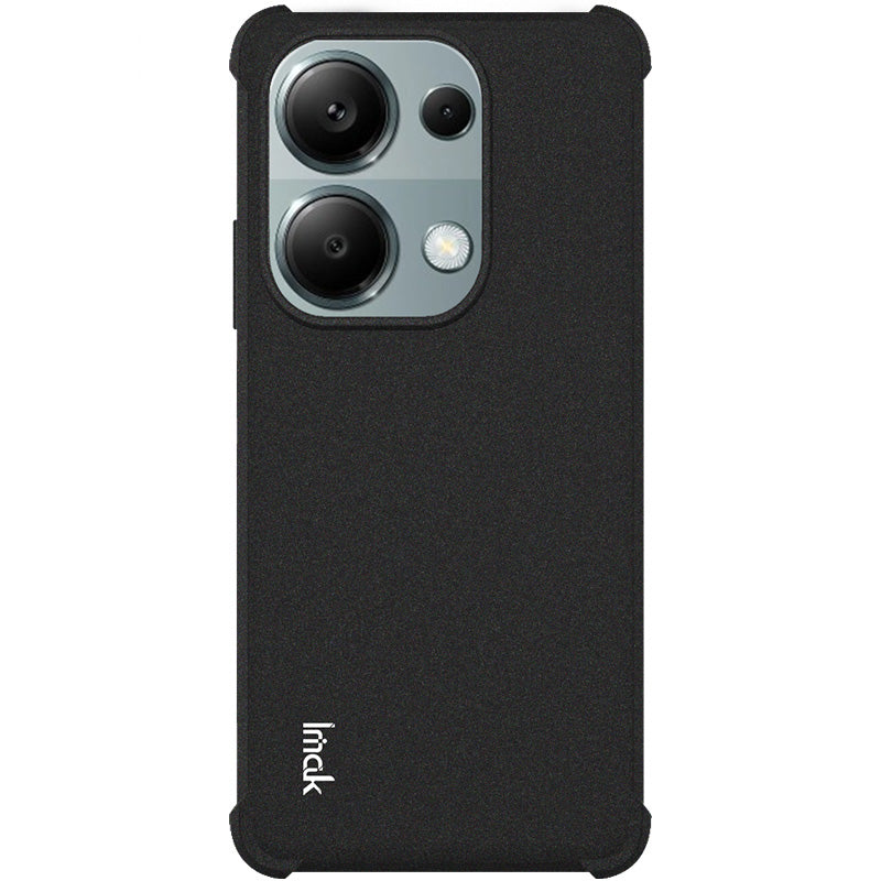 IMAK For Xiaomi Redmi Note 13 Pro 4G / Poco M6 Pro 4G Case Matte TPU Phone Cover Corners Fall Protection - Black
