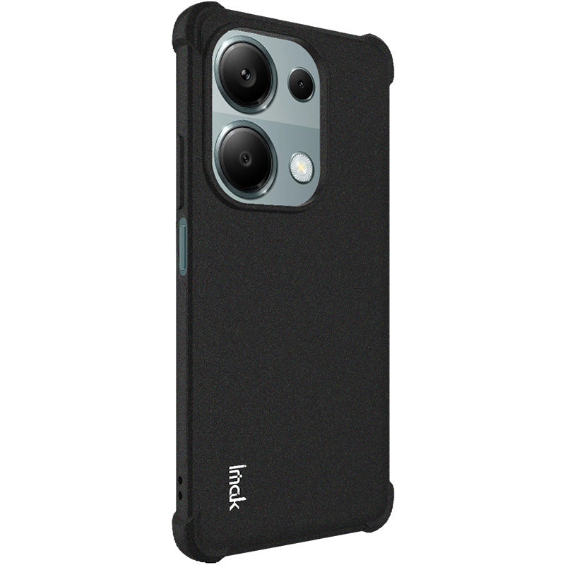 IMAK For Xiaomi Redmi Note 13 Pro 4G / Poco M6 Pro 4G Case Matte TPU Phone Cover Corners Fall Protection - Black