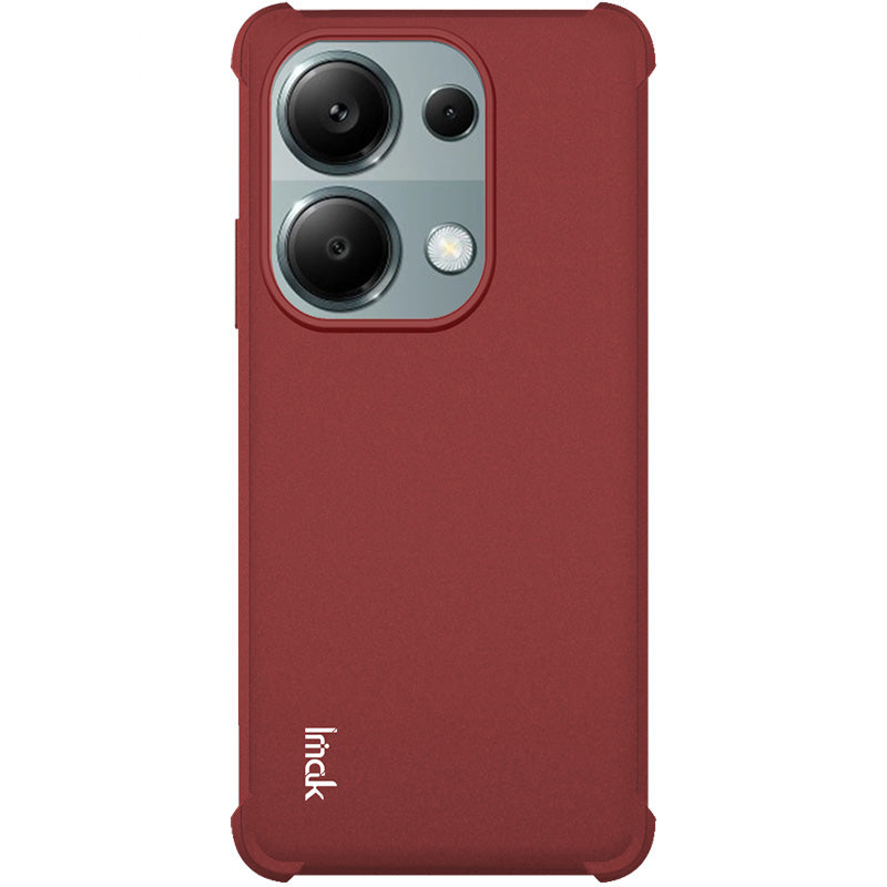 IMAK For Xiaomi Redmi Note 13 Pro 4G / Poco M6 Pro 4G Case Matte TPU Phone Cover Corners Fall Protection - Red