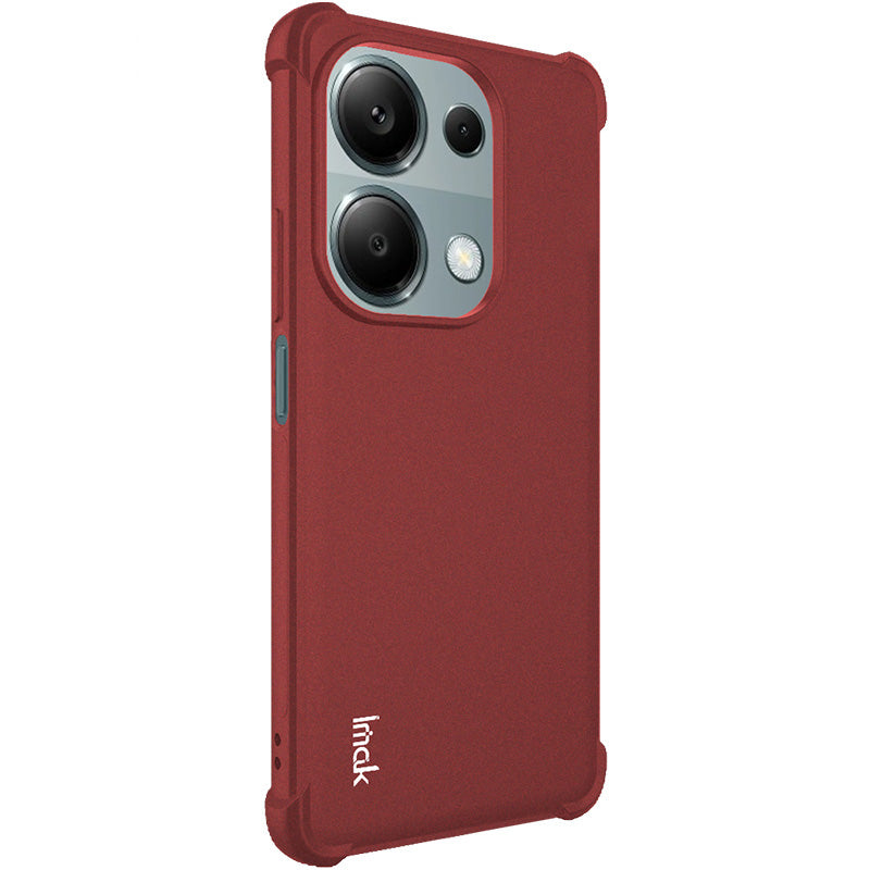 IMAK For Xiaomi Redmi Note 13 Pro 4G / Poco M6 Pro 4G Case Matte TPU Phone Cover Corners Fall Protection - Red