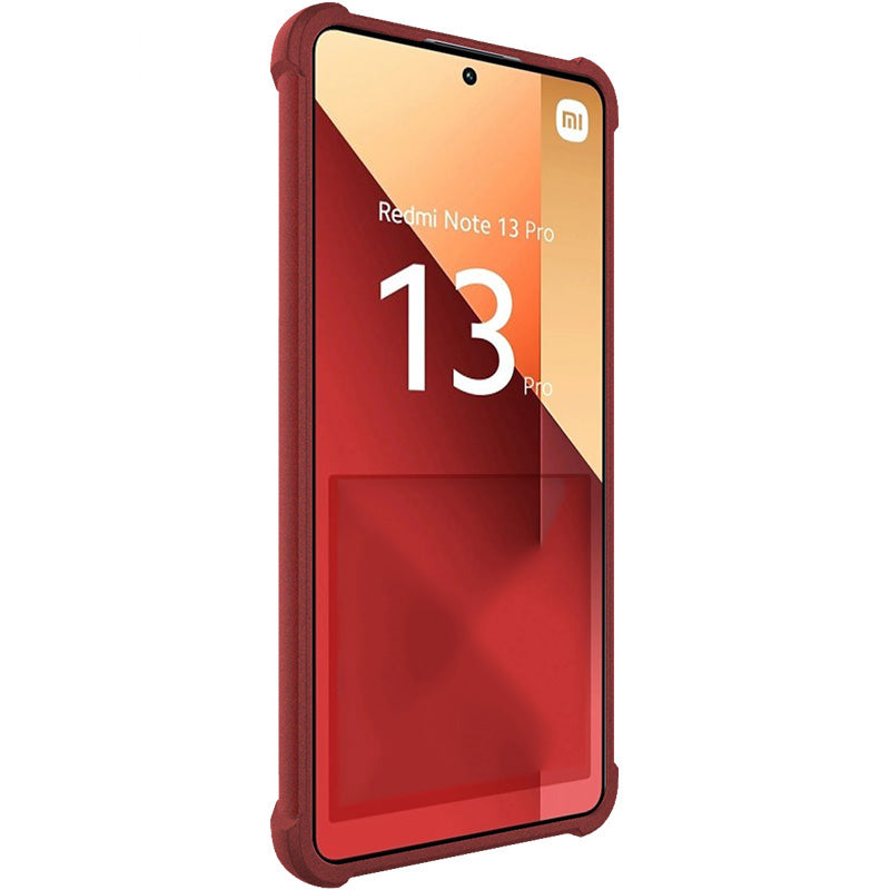 IMAK For Xiaomi Redmi Note 13 Pro 4G / Poco M6 Pro 4G Case Matte TPU Phone Cover Corners Fall Protection - Red