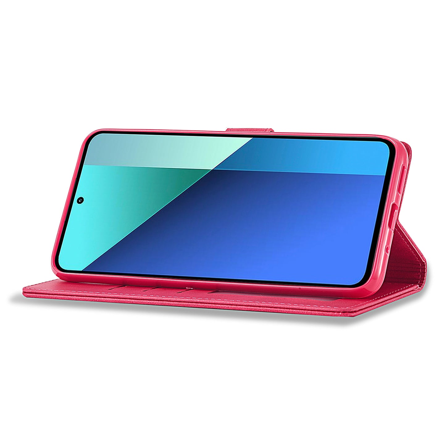 LC.IMEEKE For Xiaomi Redmi Note 13 Pro 4G / Poco M6 Pro 4G Leather Case Folio Stand View Phone Cover - Rose