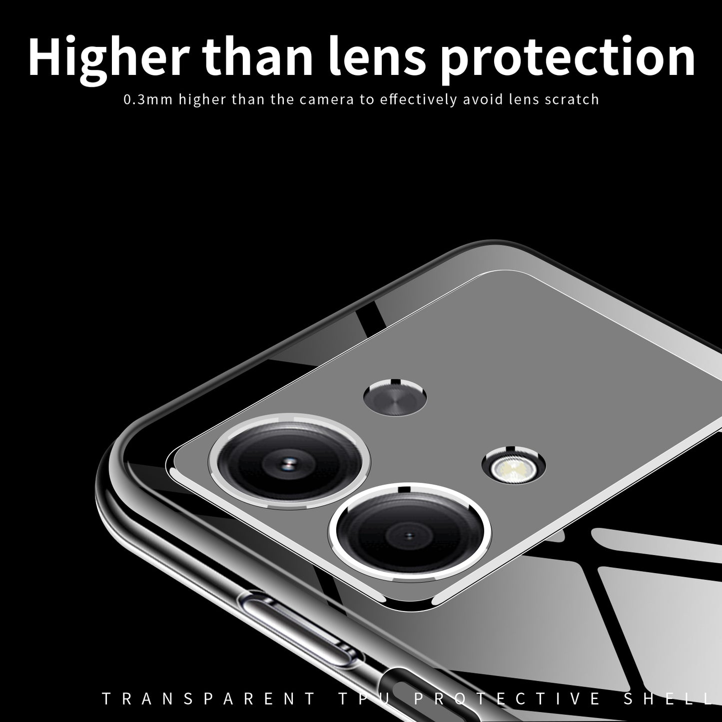 MOFI For Xiaomi Redmi Note 13R Pro 5G TPU Case Slim Fit Transparent Phone Cover