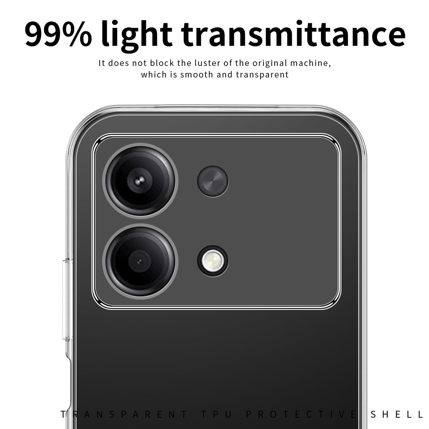 MOFI For Xiaomi Redmi Note 13R Pro 5G TPU Case Slim Fit Transparent Phone Cover