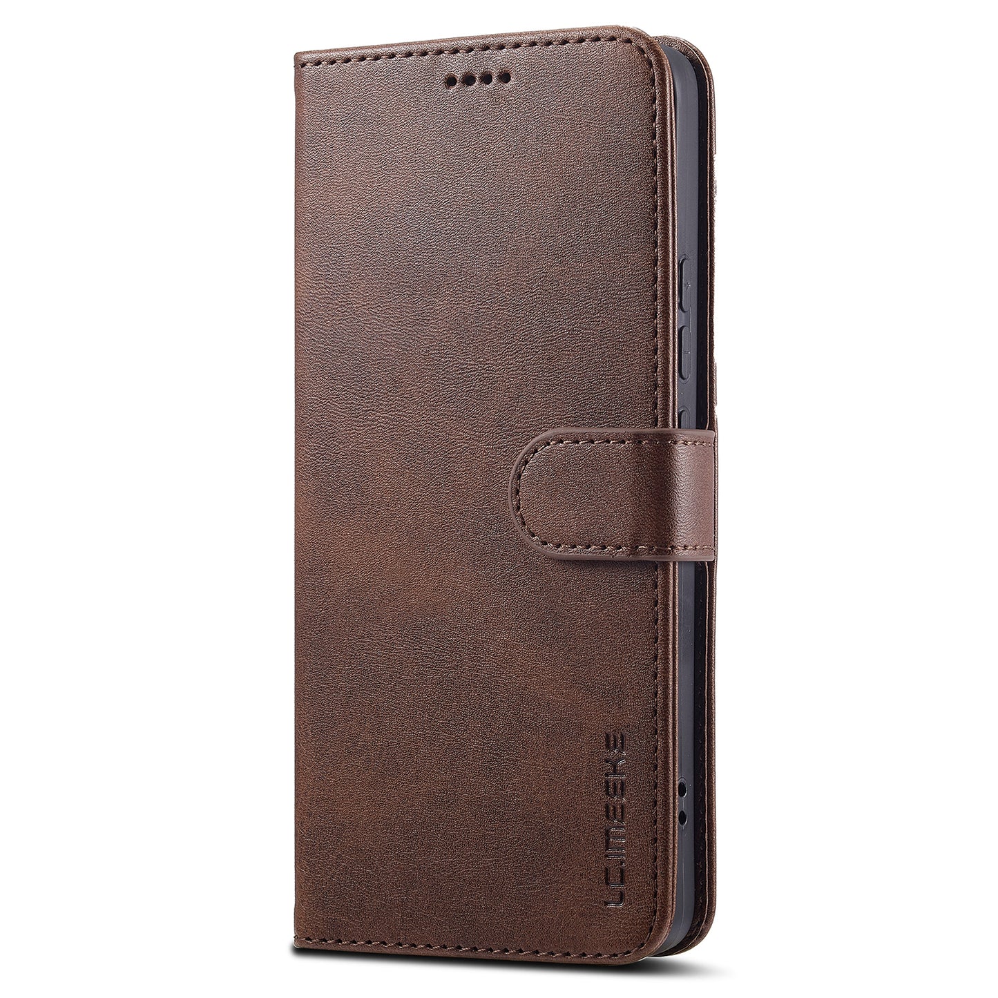 LC.IMEEKE For Xiaomi Redmi Note 13 Pro+ 5G Case Calf Texture Leather Wallet Folio Flip Phone Cover - Brown