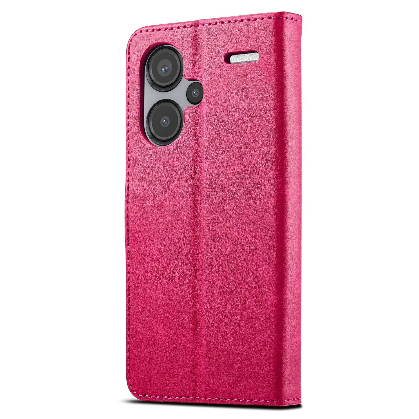 LC.IMEEKE For Xiaomi Redmi Note 13 Pro+ 5G Case Calf Texture Leather Wallet Folio Flip Phone Cover - Rose