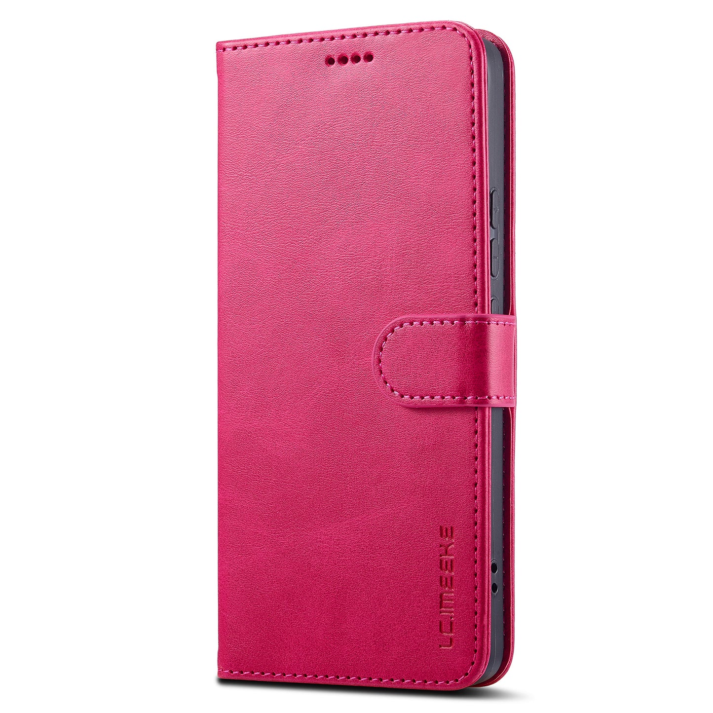 LC.IMEEKE For Xiaomi Redmi Note 13 Pro+ 5G Case Calf Texture Leather Wallet Folio Flip Phone Cover - Rose