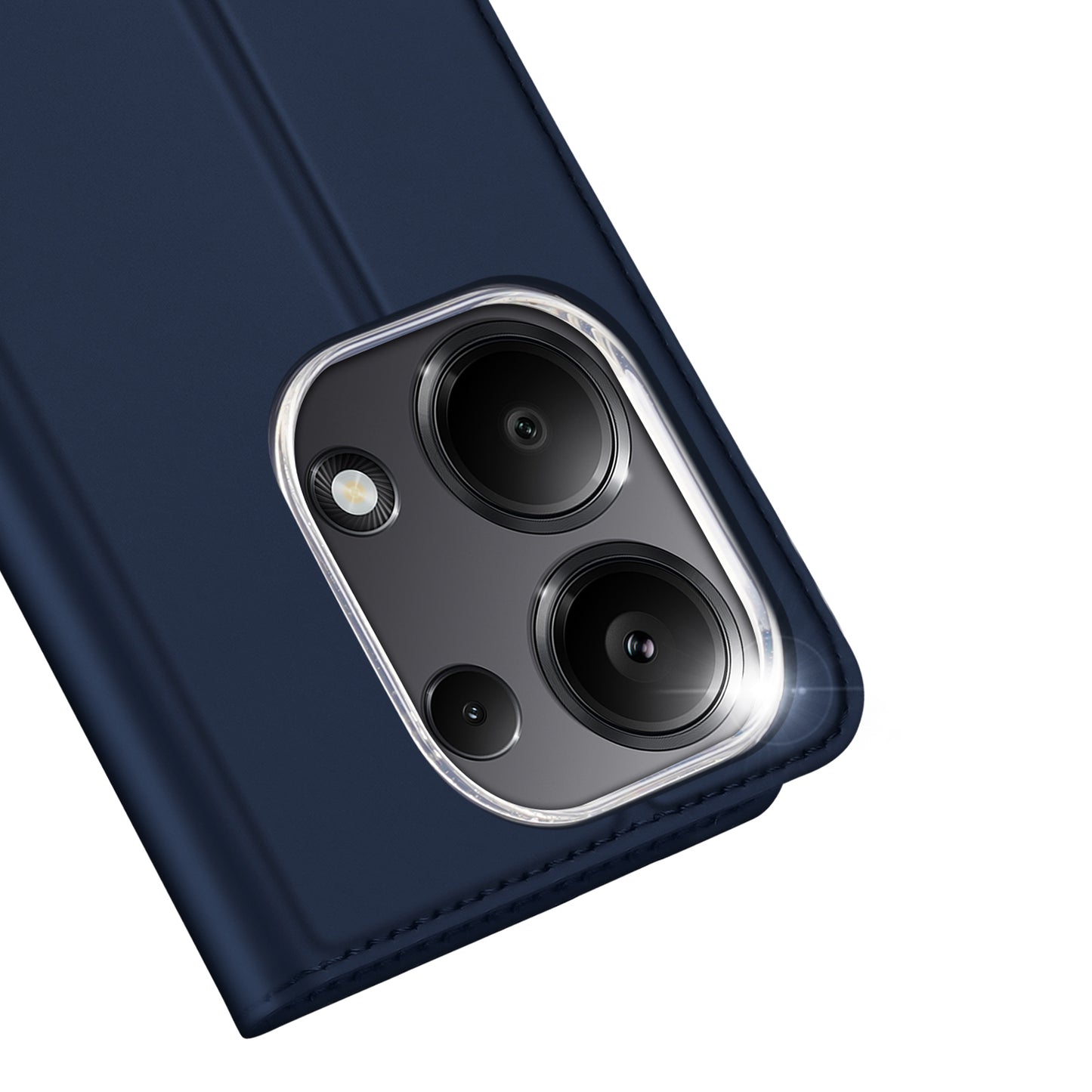 DUX DUCIS Skin Pro Series For Xiaomi Redmi Note 13 Pro 4G / Poco M6 Pro 4G Phone Case Card Slots PU Leather Cover - Blue