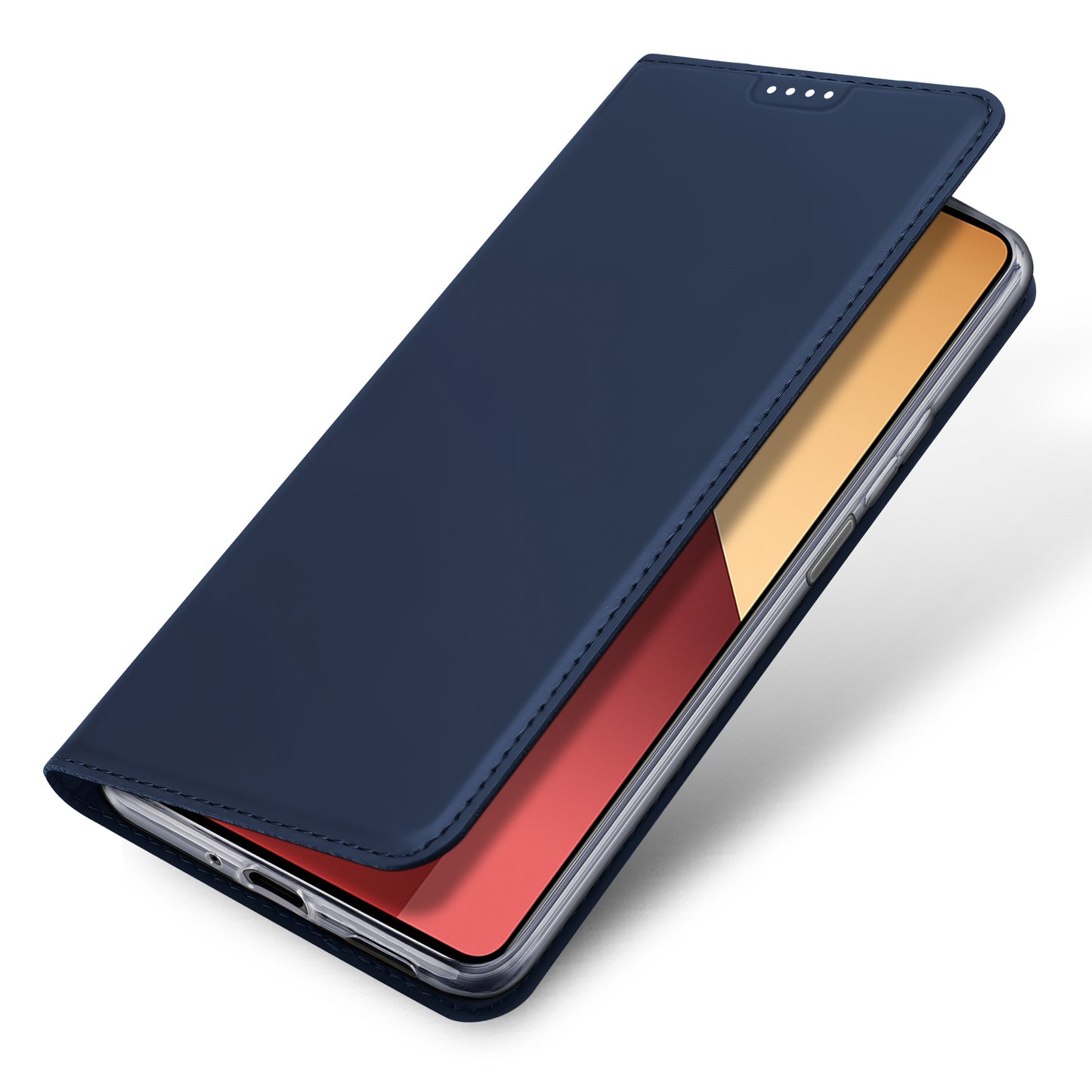 DUX DUCIS Skin Pro Series For Xiaomi Redmi Note 13 Pro 4G / Poco M6 Pro 4G Phone Case Card Slots PU Leather Cover - Blue