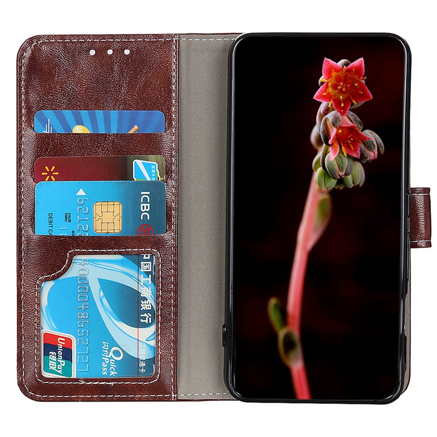 For Xiaomi Redmi Note 13 Pro 4G / Poco M6 Pro 4G Wallet Phone Case Retro Crazy Horse Texture PU Leather Cover - Brown