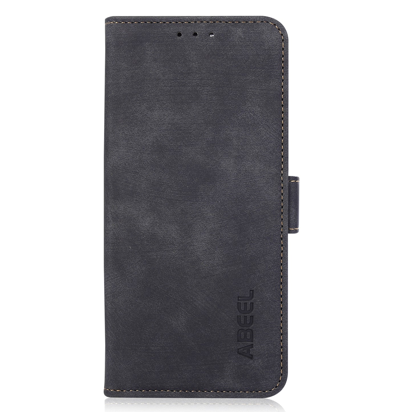 ABEEL For Xiaomi Redmi Note 13 4G Case Retro Texture Leather Cell Phone Cover with Wallet - Black