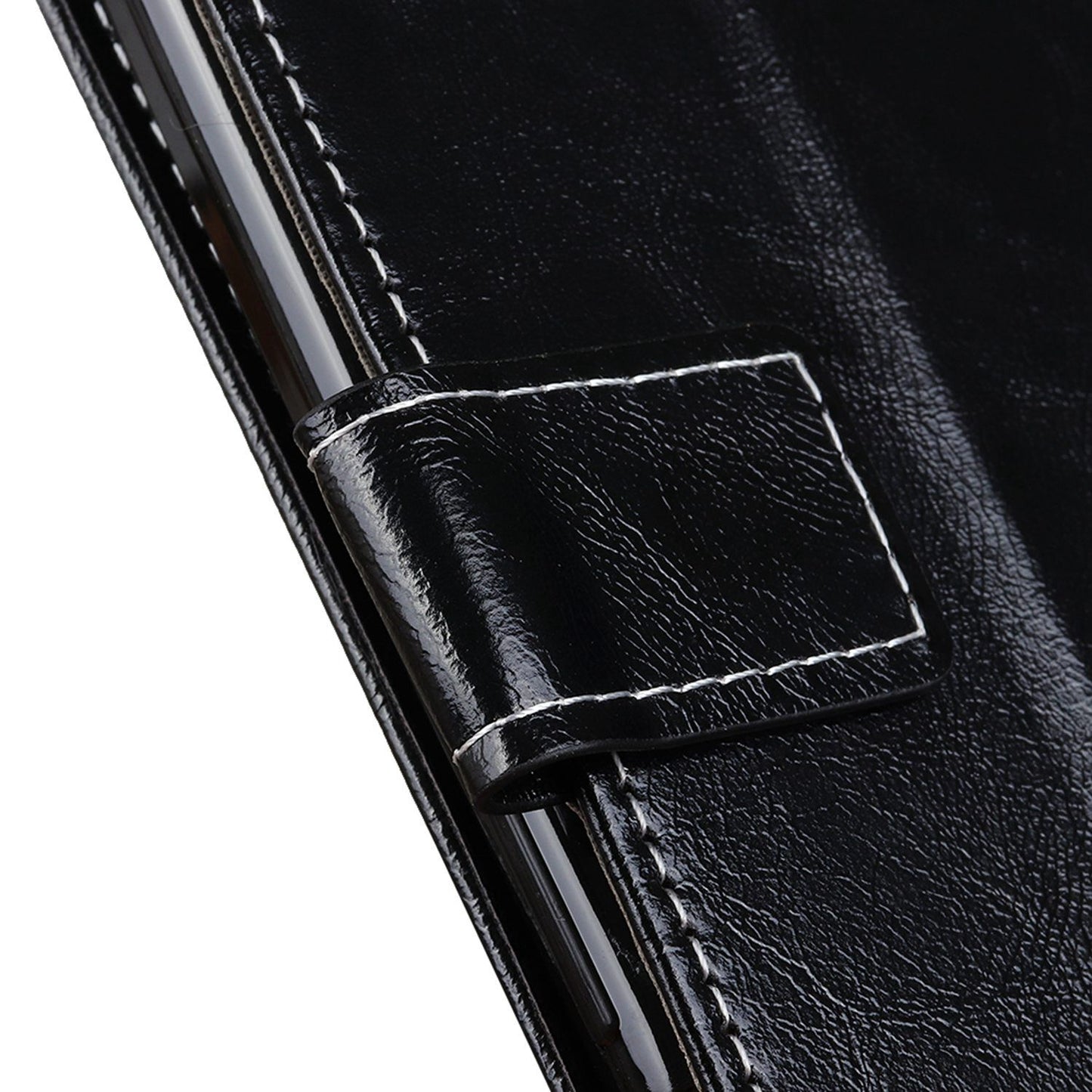 For Xiaomi Redmi Note 13 4G Case Retro PU Leather Wallet Stand Drop Resistant Phone Cover - Black
