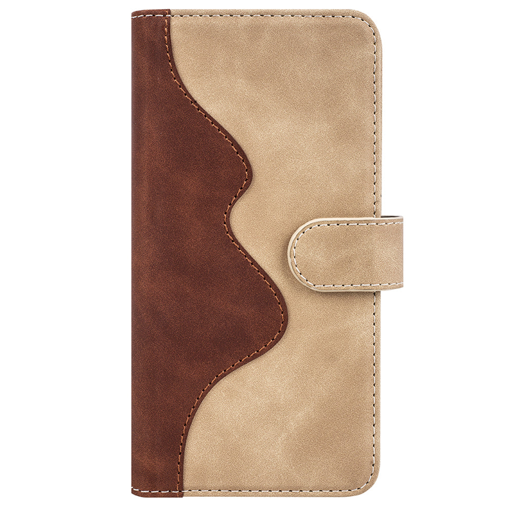 For Xiaomi Redmi Note 13 Pro 4G / Poco M6 Pro 4G Wallet Case Color Splicing Phone Leather Cover - Yellow