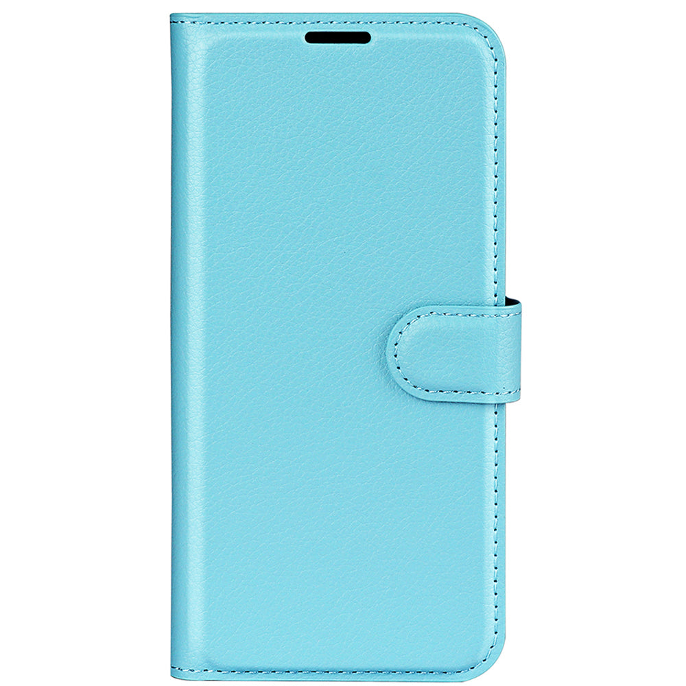 For Xiaomi Redmi Note 13 4G Phone Case Wallet Litchi Texture Leather Flip Cover - Blue