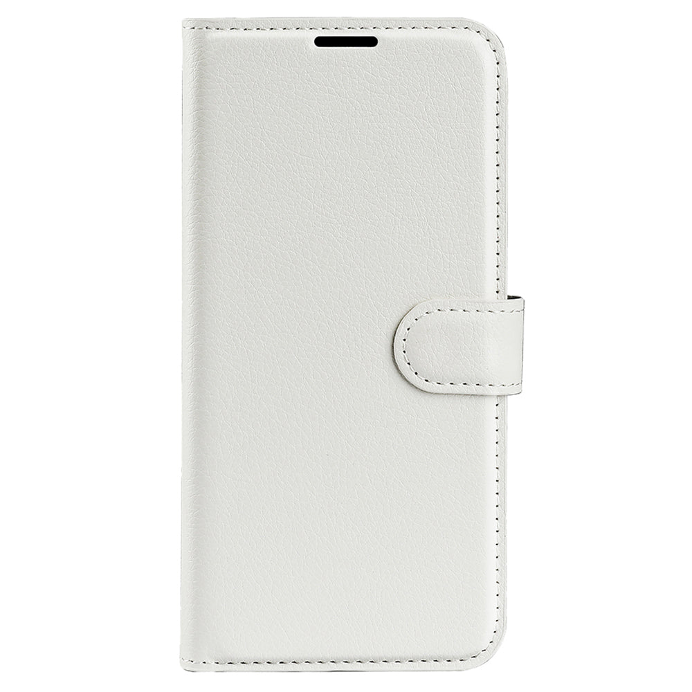 For Xiaomi Redmi Note 13 Pro 4G / Poco M6 Pro 4G Case Litchi Texture Leather Phone Cover with Wallet - White