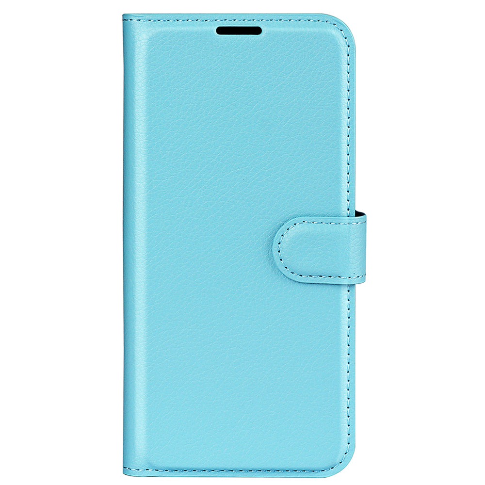 For Xiaomi Redmi Note 13 Pro 4G / Poco M6 Pro 4G Case Litchi Texture Leather Phone Cover with Wallet - Blue
