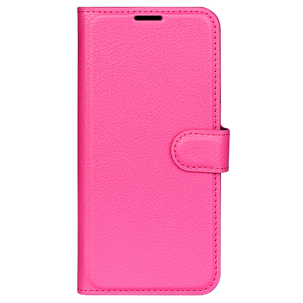 For Xiaomi Redmi Note 13 Pro 4G / Poco M6 Pro 4G Case Litchi Texture Leather Phone Cover with Wallet - Rose