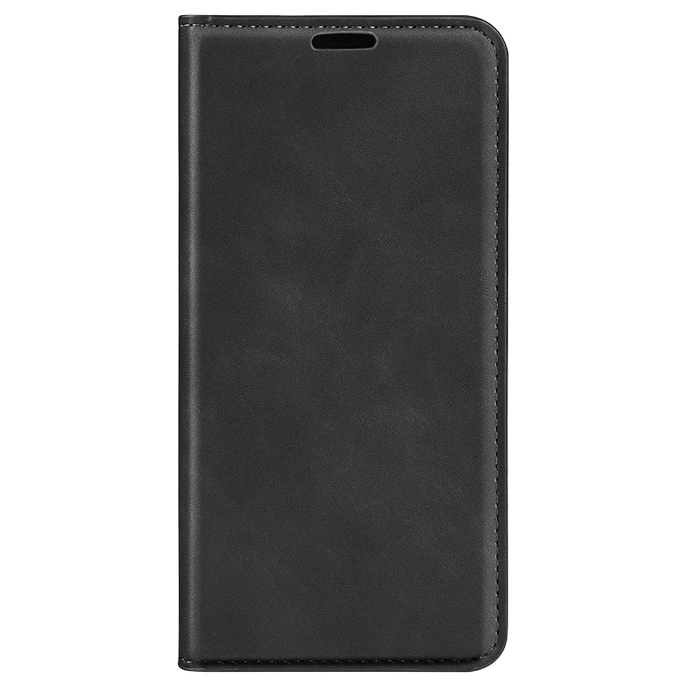 For Xiaomi Redmi Note 13 Pro 4G / Poco M6 Pro 4G Case Skin-Feel PU Leather Wallet Flip Phone Cover - Black