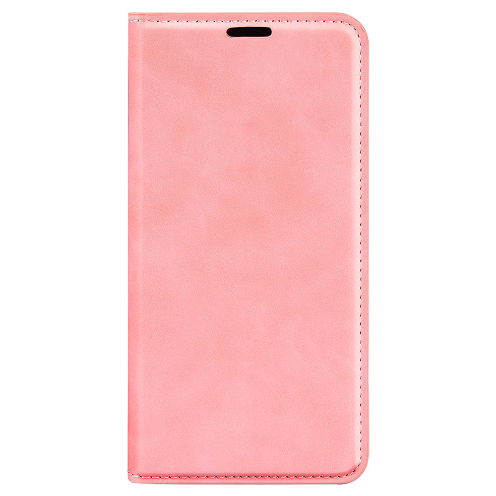 For Xiaomi Redmi Note 13 Pro 4G / Poco M6 Pro 4G Case Skin-Feel PU Leather Wallet Flip Phone Cover - Pink