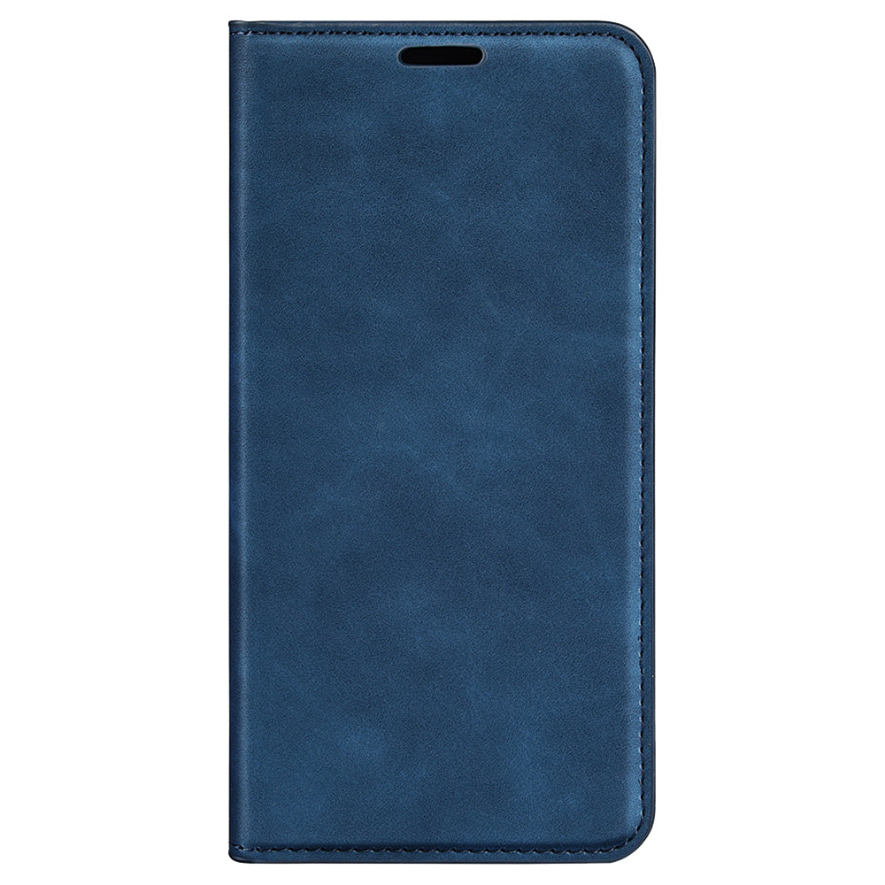 For Xiaomi Redmi Note 13 Pro 4G / Poco M6 Pro 4G Case Skin-Feel PU Leather Wallet Flip Phone Cover - Blue