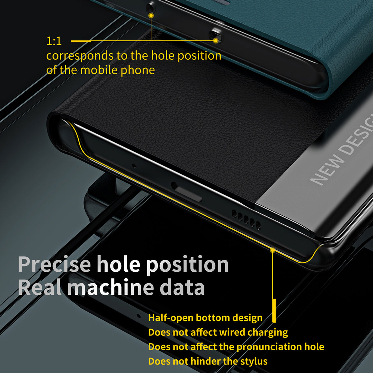 For Xiaomi Redmi Note 13 Pro 5G / Poco X6 5G Stand Case Drop-proof PC+Leather Phone Guard Cover - Green