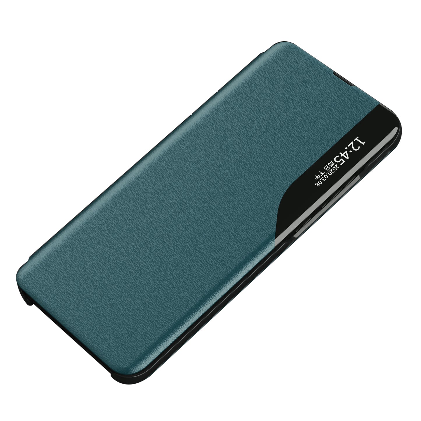 For Xiaomi Redmi Note 13 Pro 5G / Poco X6 5G Cover View Window Scratch-proof Phone Stand Case - Green