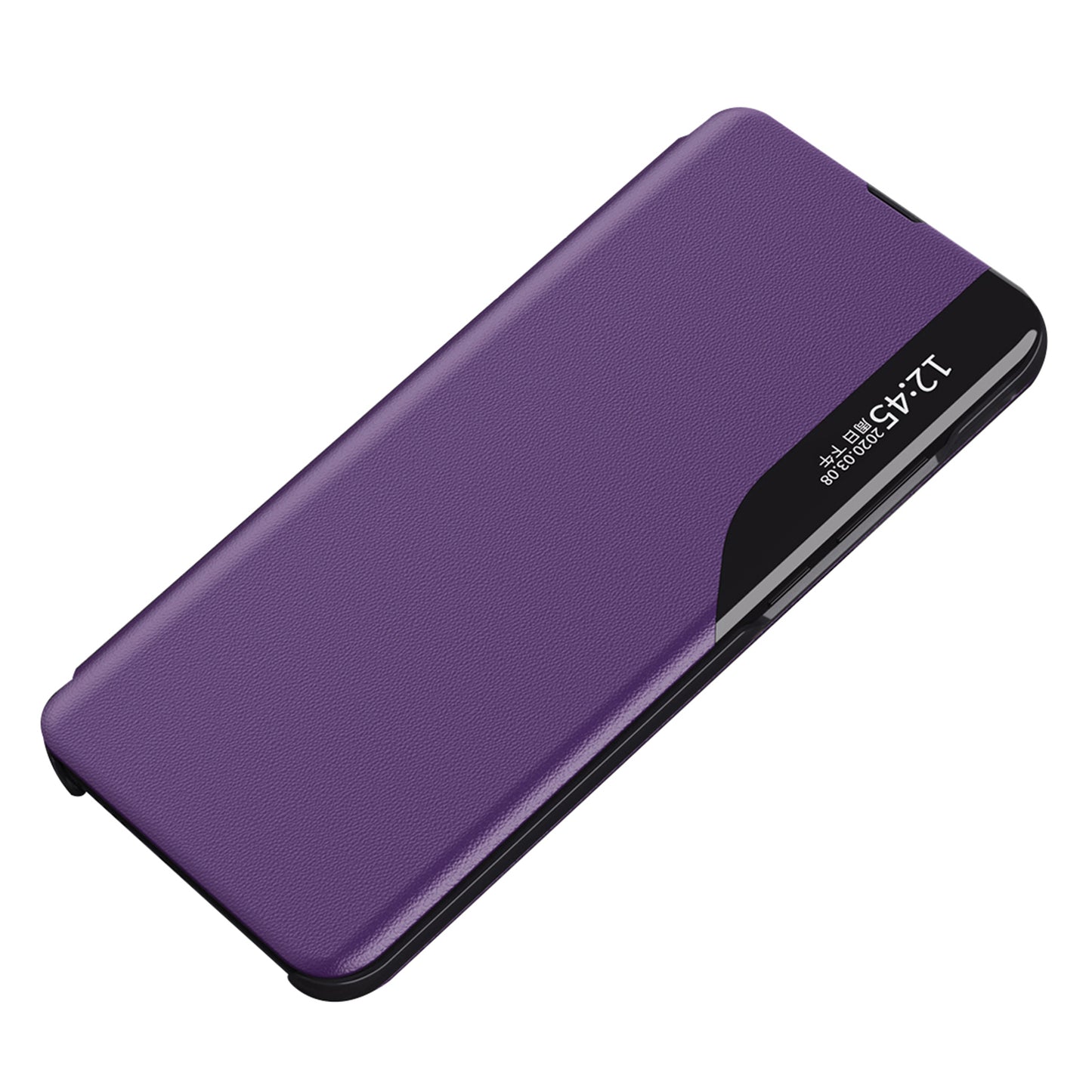 For Xiaomi Redmi Note 13 Pro 5G / Poco X6 5G Cover View Window Scratch-proof Phone Stand Case - Purple